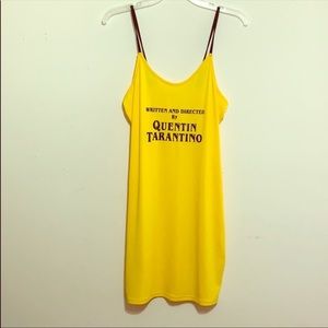 Written by Quentin Tarantino dress.